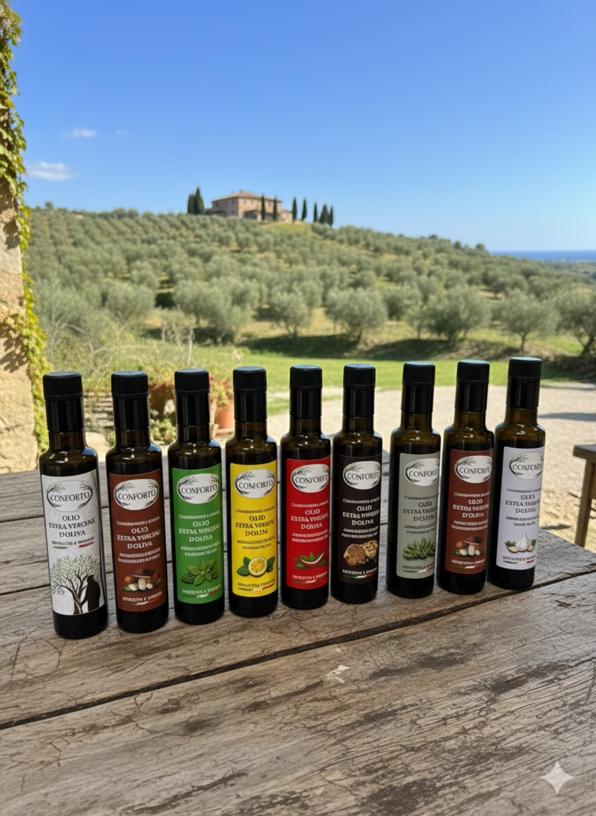 olio extra vergine d'oliva conforto aromatizzato 250ml